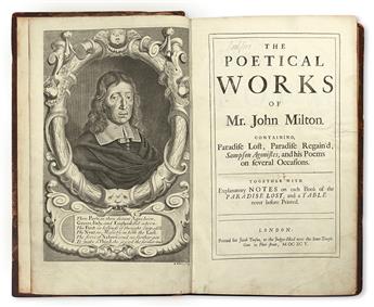 MILTON, JOHN. The Poetical Works.  1695